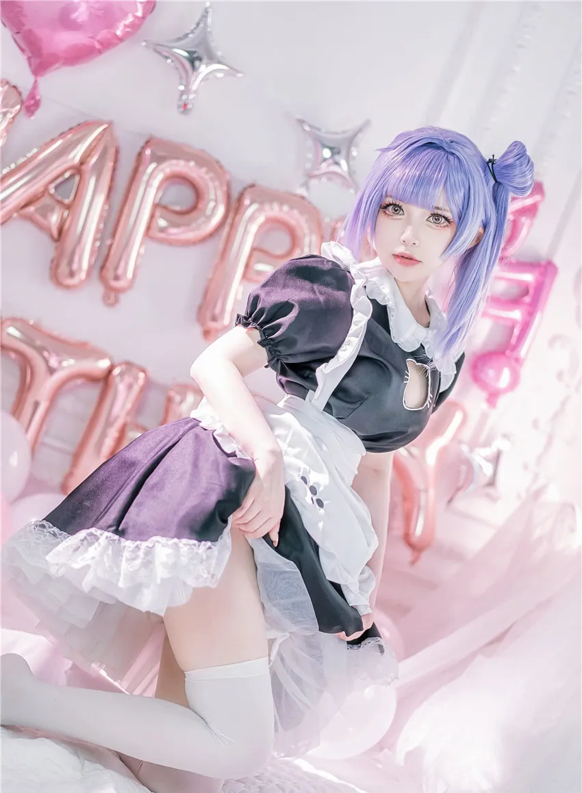 六二二同学黑白女仆装与生日气球 六二二同学黑白女仆装与生日气球
